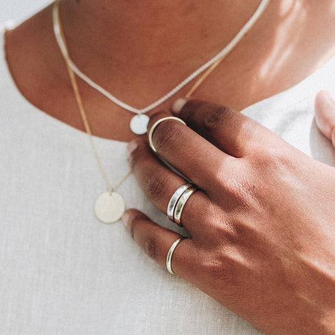 Half Round Band in Yellow Gold